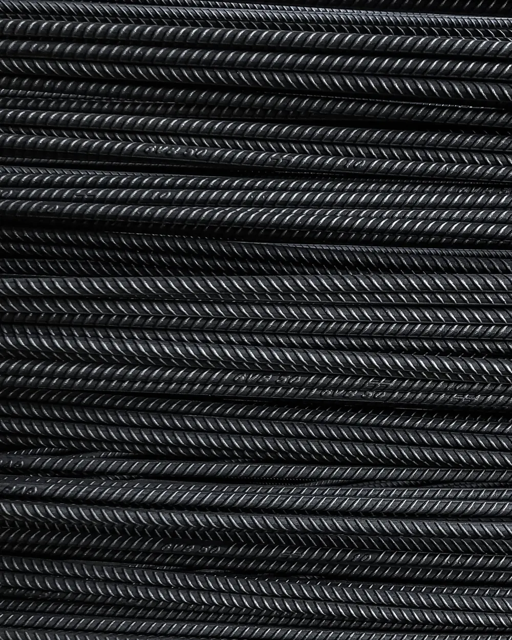 Close-up of reinforcing steel bars